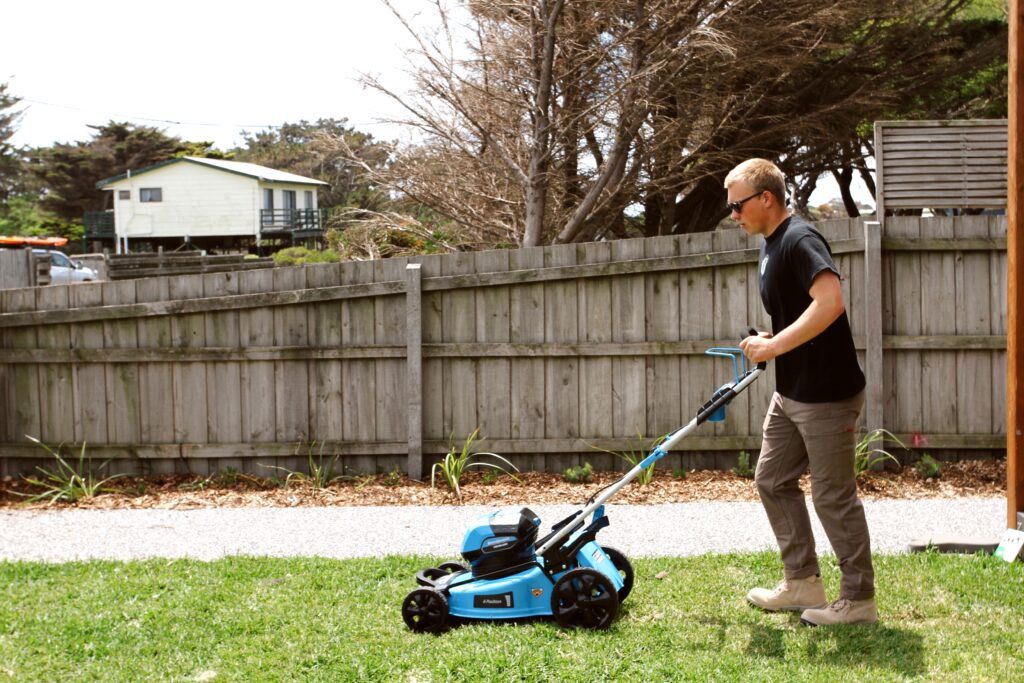 Harry Lawn Mowing Phillip Island